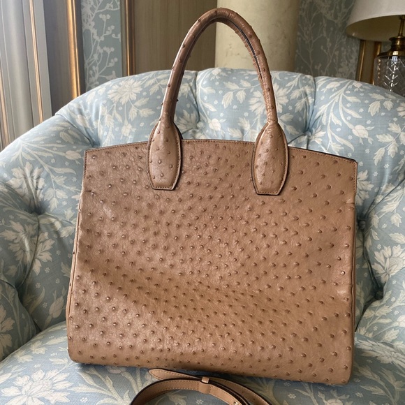 Ostrich brown bag - Picture 3 of 10